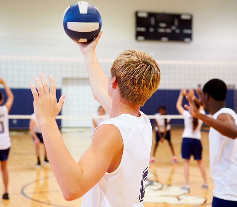 Construcción de pistas de volleyball